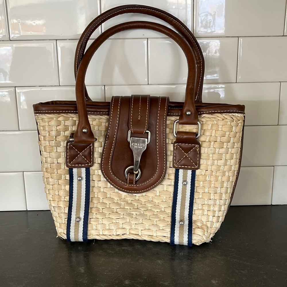 Chaps Straw Tote